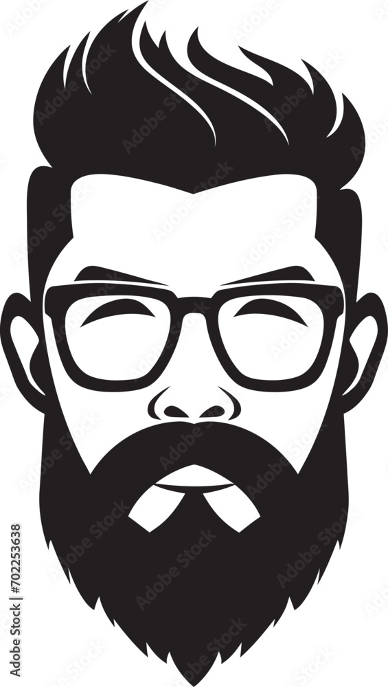 Creative Chic Hipster Man Face Cartoon in Black Vector Retro Modern Fusion Cartoon Hipster Man Face Black Icon Creative Chic Hipster Man Face Cartoon in Black Vector Retro Modern Fusion Cartoon Hipster Man Face Black Icon
