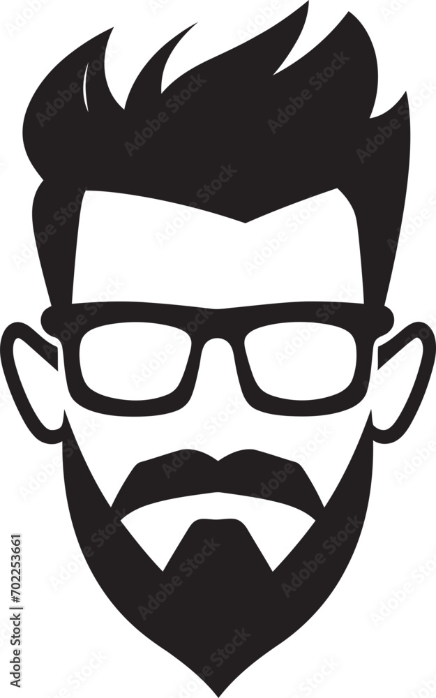 Urban Artistic Fusion Black Logo Icon of Cartoon Hipster Man Face Chic Minimalist Vibe Hipster Man Face Cartoon in Black Vector Urban Artistic Fusion Black Logo Icon of Cartoon Hipster Man Face Chic Minimalist Vibe Hipster Man Face Cartoon in Black Vector