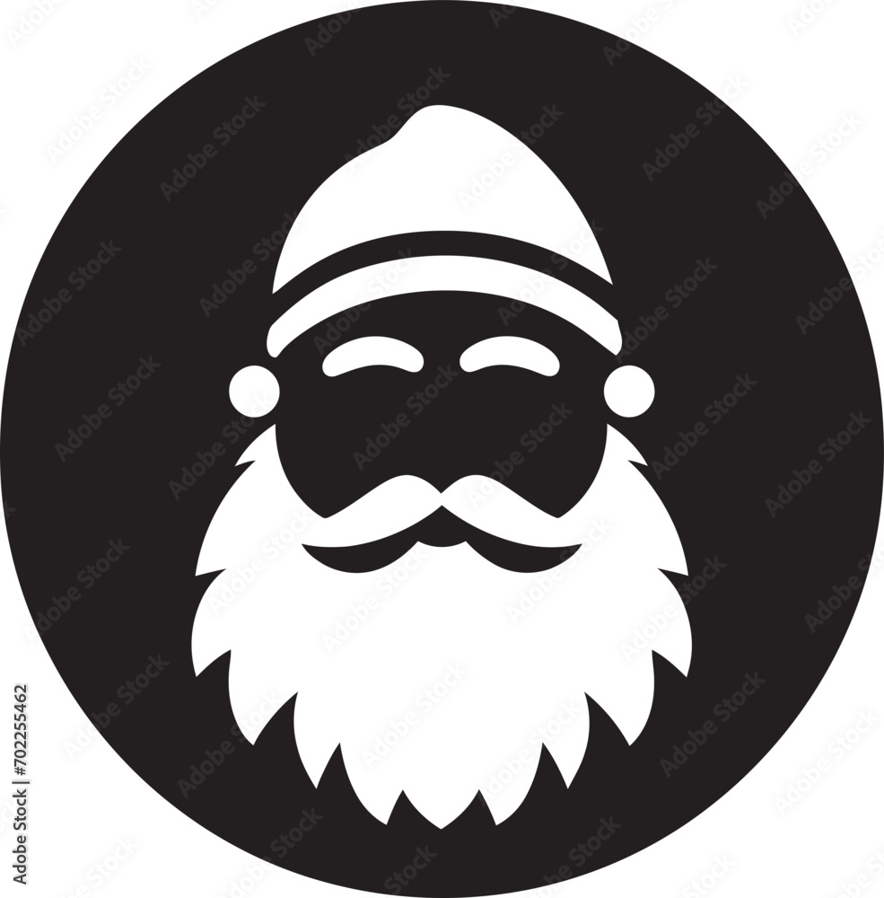 Cool Yule Iconic Cool Black Santa Logo Iced Out Santa Style Vector Black Cool Santa Cool Yule Iconic Cool Black Santa Logo Iced Out Santa Style Vector Black Cool Santa