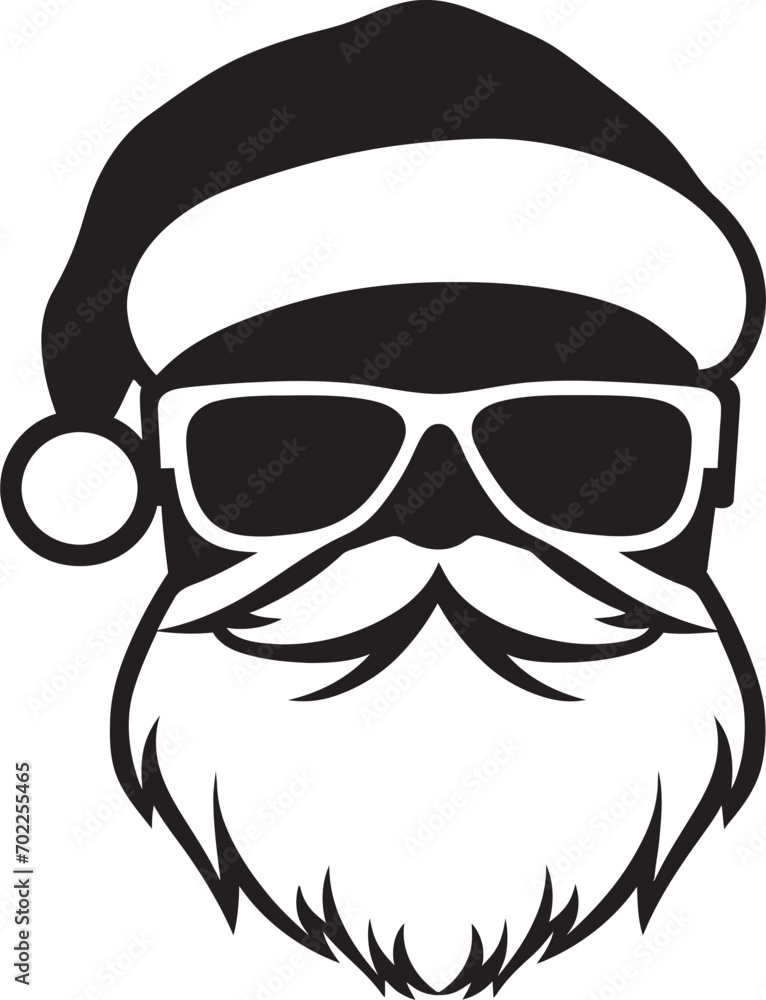 Chill Kris Kringle Vector Black Cool Santa Arctic Spirit Santa Black Cool Logo Icon Chill Kris Kringle Vector Black Cool Santa Arctic Spirit Santa Black Cool Logo Icon