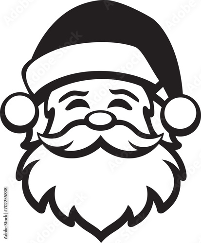 Frosty Santa Swagger Vector Cool Chic Icy Santa Vibes Black Logo Style