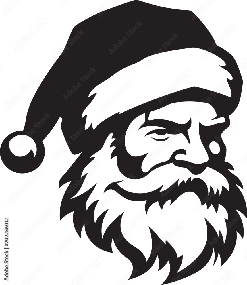 Chill Kris Kringle Cool Black Santa Logo Arctic Spirit Santa Black Vector Cool Santa Chill Kris Kringle Cool Black Santa Logo Arctic Spirit Santa Black Vector Cool Santa