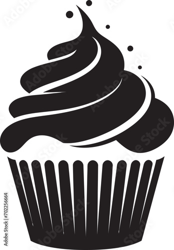 Baked Perfection Cupcake Black Icon in Vector Divine Confectionery Vector Black Icon Cupcake