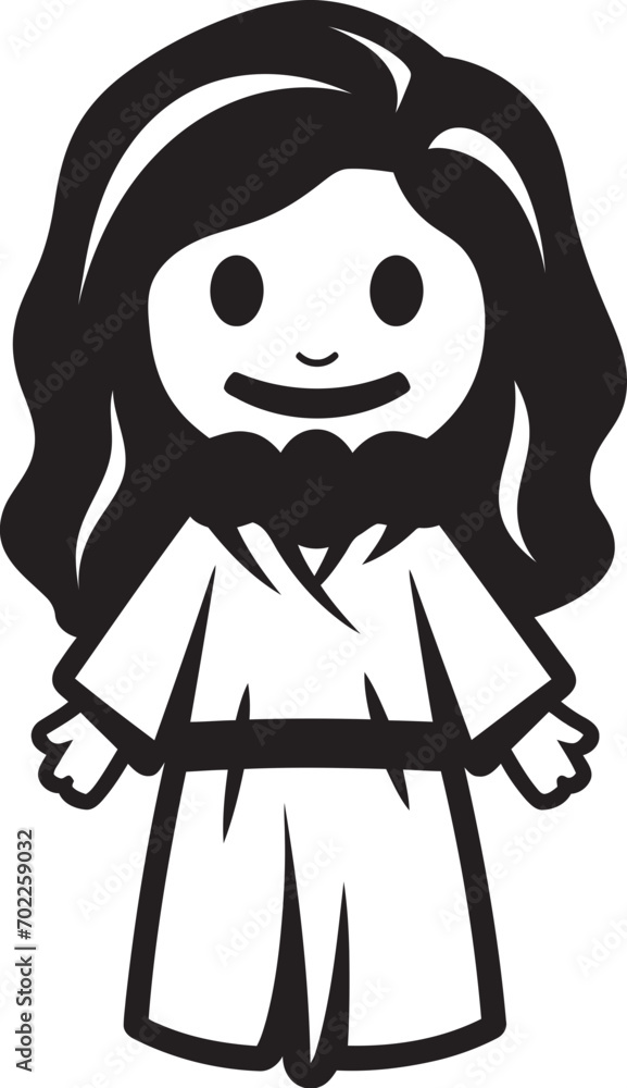Divine Compassion Cartoon Jesus Vector Gentle Shepherd Cute Black Jesus Icon Divine Compassion Cartoon Jesus Vector Gentle Shepherd Cute Black Jesus Icon