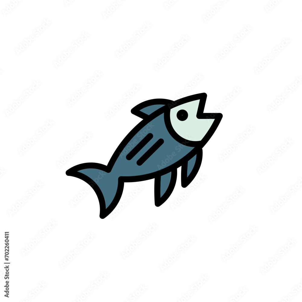 Fish Fishing Sea Filled Outline Icon Fish Fishing Sea Filled Outline Icon