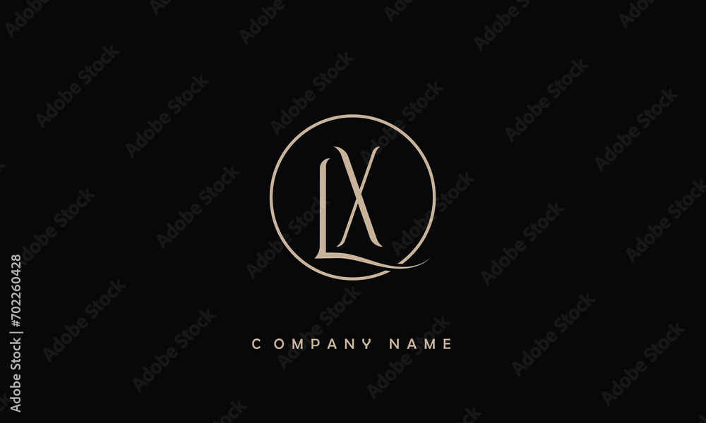 LX, XL, L, X Abstract Letters Logo MONOGRAM LX, XL, L, X Abstract Letters Logo MONOGRAM