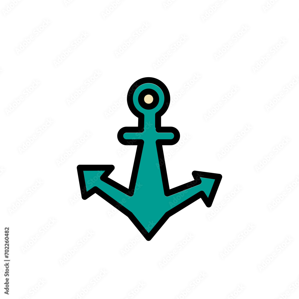 Anchor Navy Sail Filled Outline Icon Anchor Navy Sail Filled Outline Icon