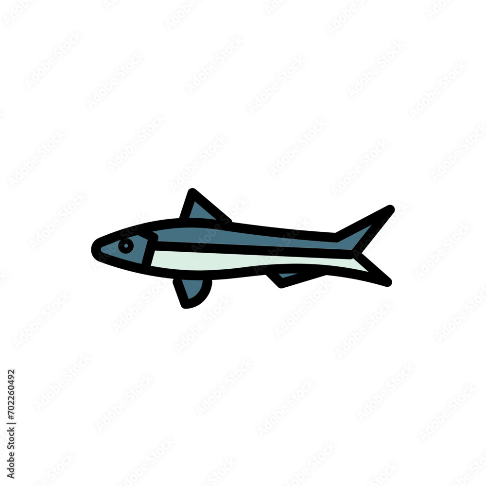 Anchovy Fish Gills Filled Outline Icon Anchovy Fish Gills Filled Outline Icon