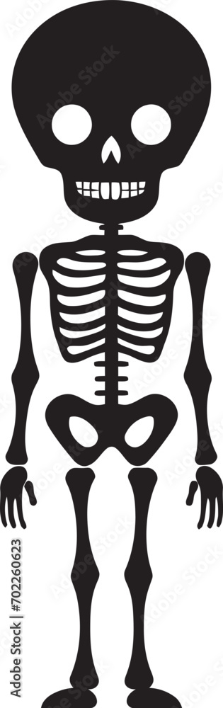 Cheery Bone Formation Black Vector Charming Skeletal Companion Cute Logo Cheery Bone Formation Black Vector Charming Skeletal Companion Cute Logo