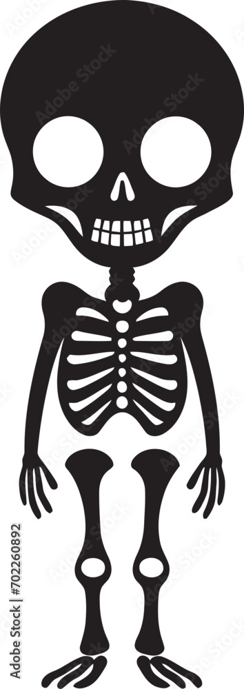 Energetic Bone Formation Full Body Radiant Skeletal Charm Black Icon Energetic Bone Formation Full Body Radiant Skeletal Charm Black Icon