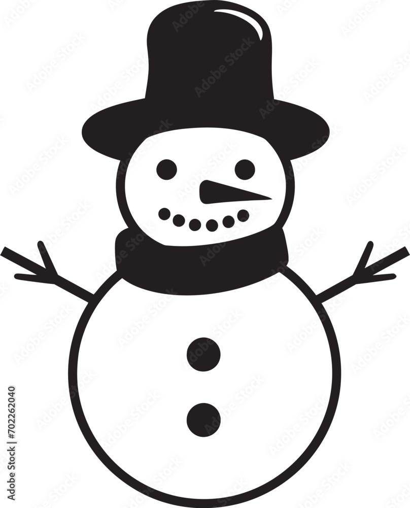 Snowy Whimsy Black Snowman Icon Frosty Flakes of Joy Cute Icon Design Snowy Whimsy Black Snowman Icon Frosty Flakes of Joy Cute Icon Design