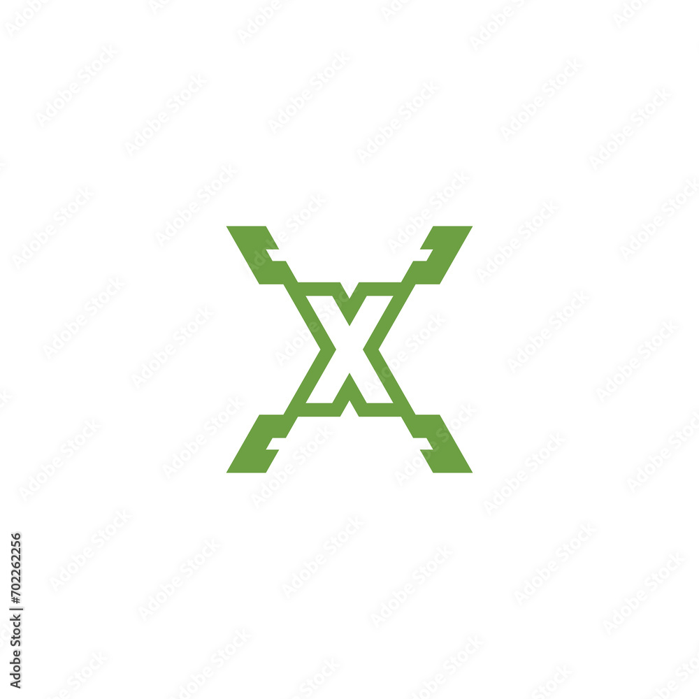 Letter Initial X logo design Letter Initial X logo design
