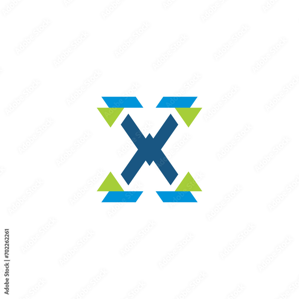 Obraz premium Letter Initial X logo design