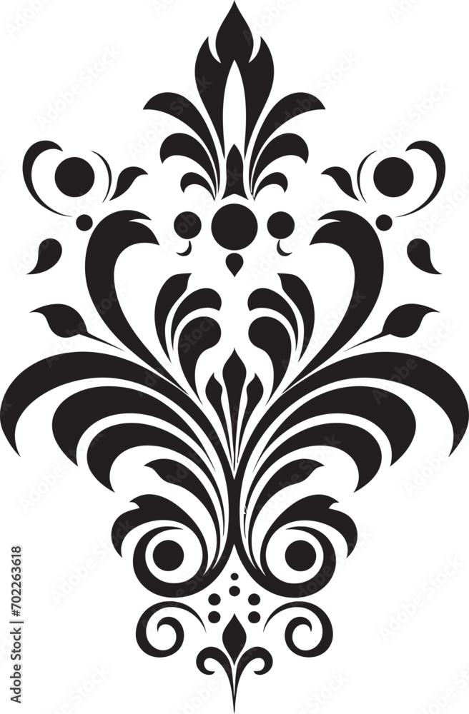 Delicate Scrollwork Vector Icon Intricate Flourish Black Logo Element Delicate Scrollwork Vector Icon Intricate Flourish Black Logo Element