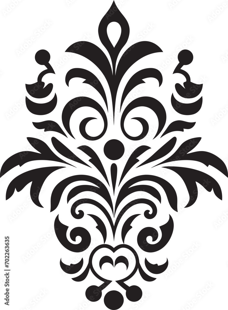 Detailed Sophistication Vector Logo Icon Stylish Ornamental Touch Black Design