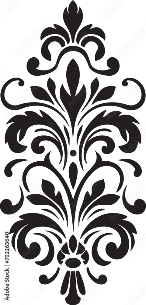 Intricate Charm Decorative Icon Design Minimalistic Detail Black Ornament Icon