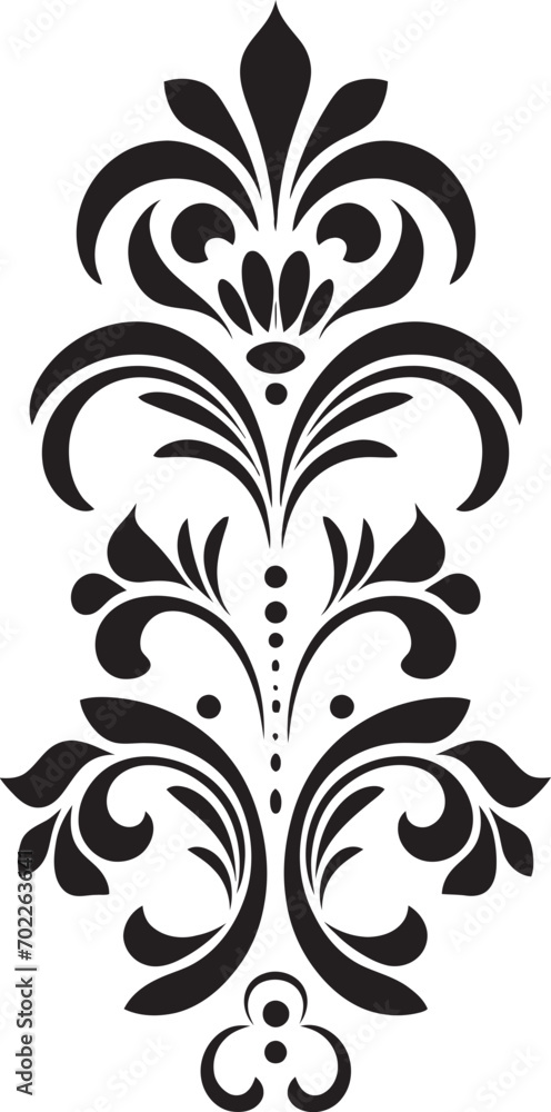Refined Elegance Vector Emblem Design Chic Ornamentation Black Logo Icon