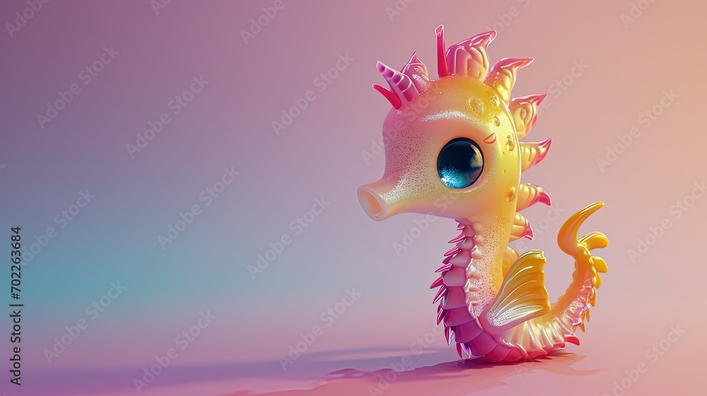 Obraz premium cute baby seahorse