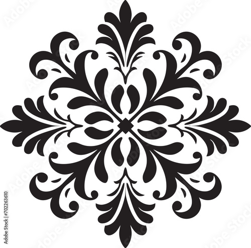 Classic Elegance Decorative Element Graceful Patterns Black Vector Logo