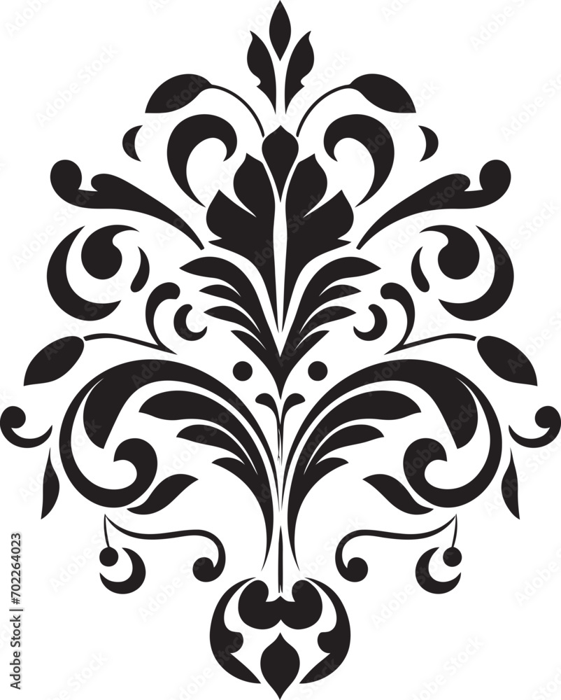 Refined Curves Black Logo Icon Classic Touch Decorative Vector Design Refined Curves Black Logo Icon Classic Touch Decorative Vector Design