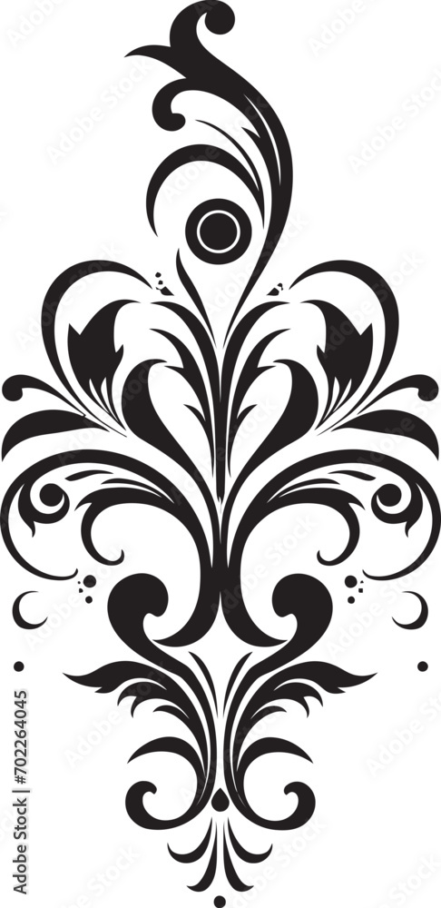 Timeless Charm Vector Element Design Intricate Style Black Logo Timeless Charm Vector Element Design Intricate Style Black Logo