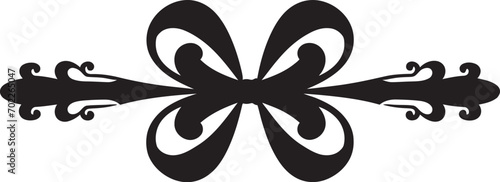 Timeless Ribbon Twist Black Emblem Ribbon Intricate Ribbon Finesse Decorative Black Logo