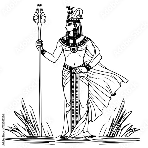Egypt Hapi God, Hapi was the god of the annual flooding of the Nile in ancient Egyptian religion photo