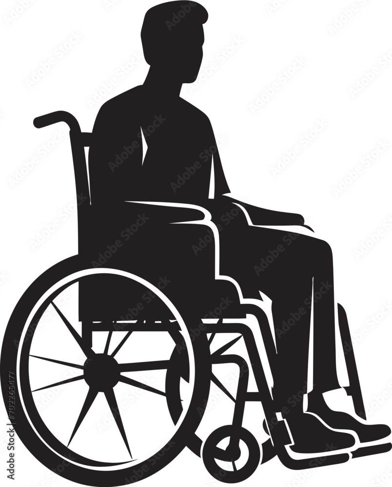 Accessible Freedom Disabled Icon Design Empowering Wheels Black Logo Emblem Accessible Freedom Disabled Icon Design Empowering Wheels Black Logo Emblem