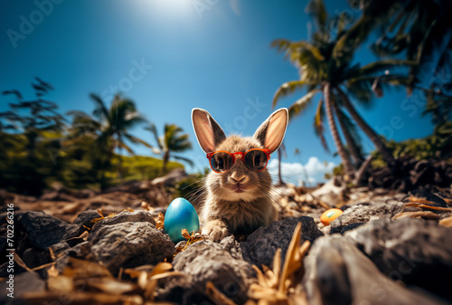 Osterhase am Strand