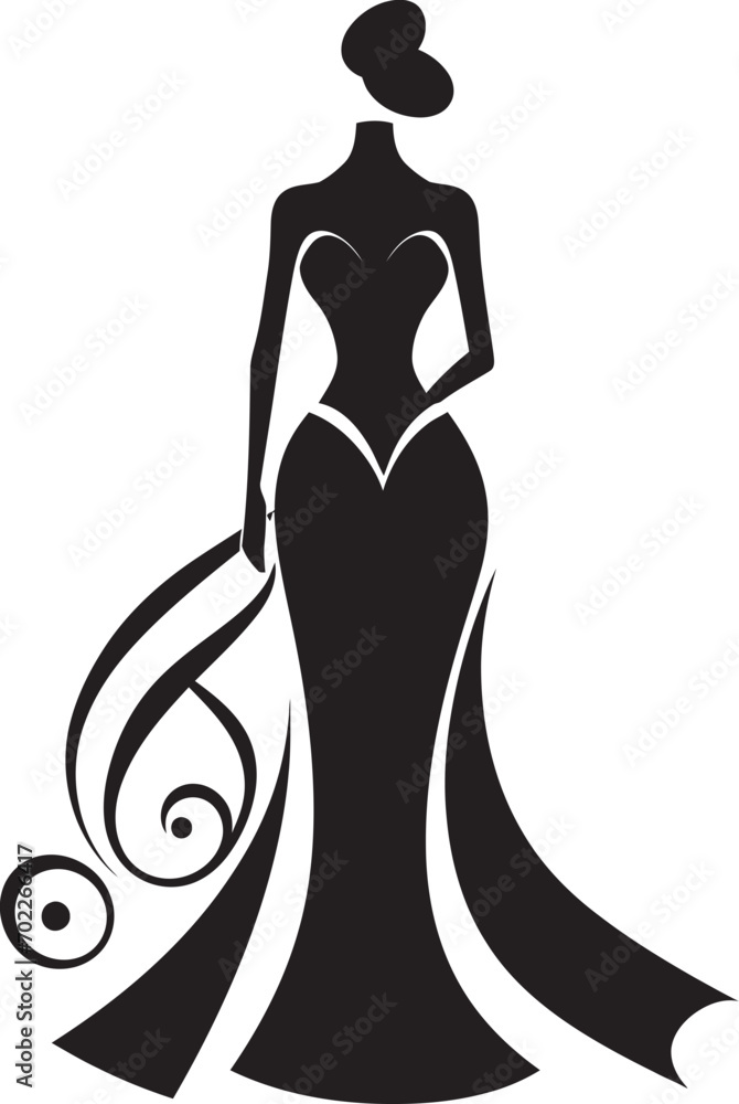 Runway Excellence Iconic Dress Emblem Signature Style Womans Black Logo Dress Runway Excellence Iconic Dress Emblem Signature Style Womans Black Logo Dress