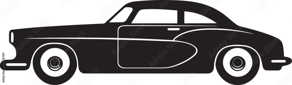 Classic Reflections Vintage Emblem Icon Vintage Legacy Black Car Logo