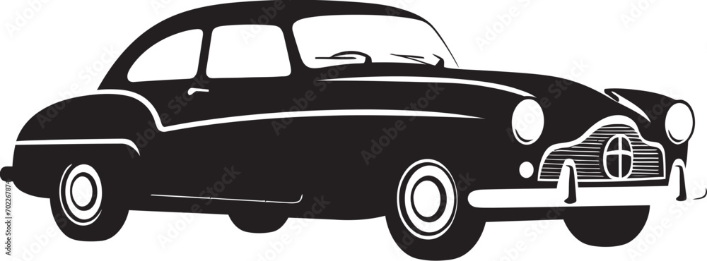 Retro Verve Vintage Car Icon Antique Reflections Black Logo Vintage