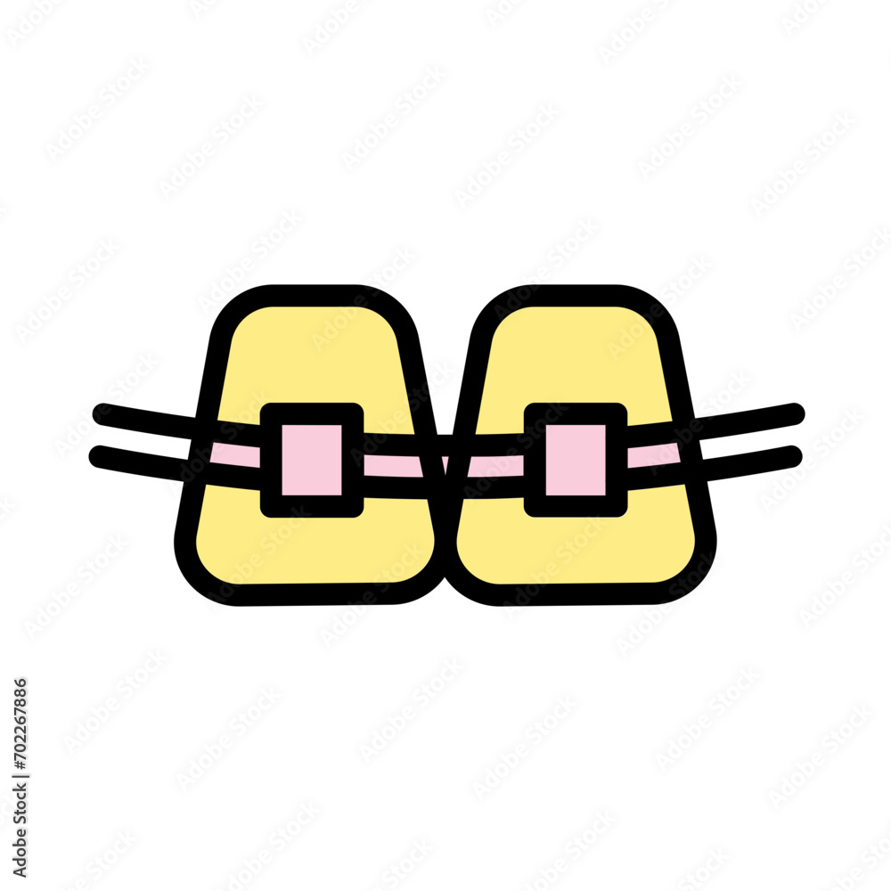 Braces Care Dental Filled Outline Icon Braces Care Dental Filled Outline Icon