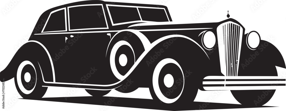 Legacy Revival Vintage Car Icon Retro Visions Black Emblem Vintage Car