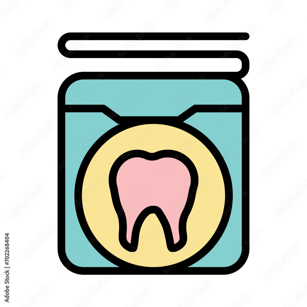 Care Dental Floss Filled Outline Icon Care Dental Floss Filled Outline Icon