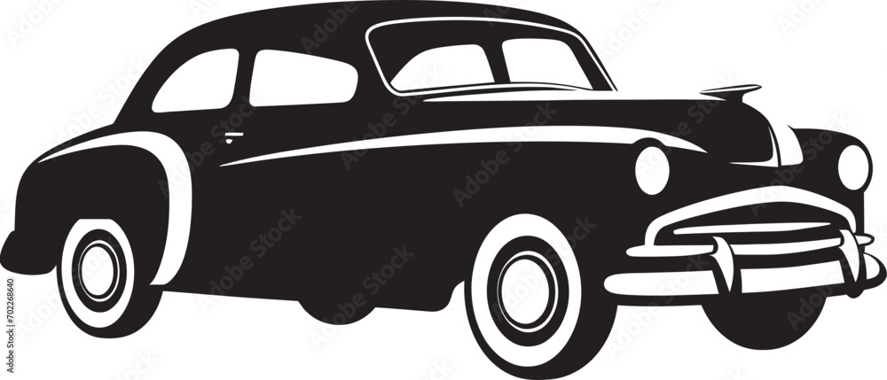 Classic Elegance Black Vintage Car Vintage Radiance Logo Icon Emblem