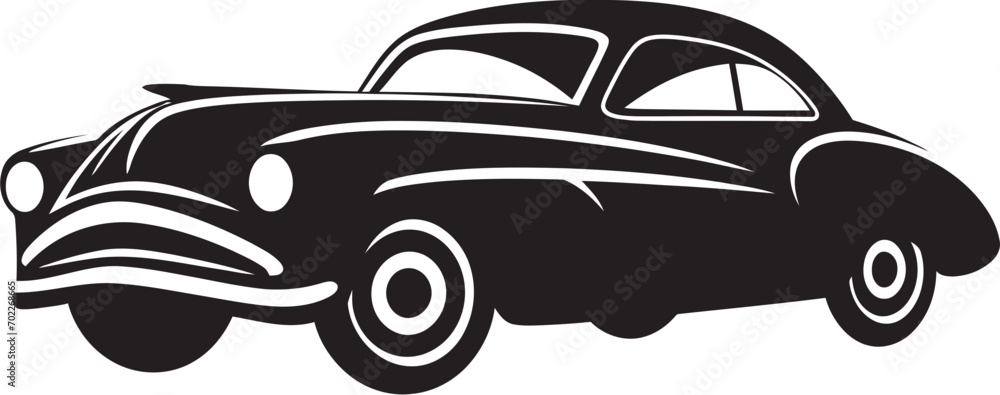 Ride Through Time Black Vintage Car Legacy Wheels Logo Icon Design