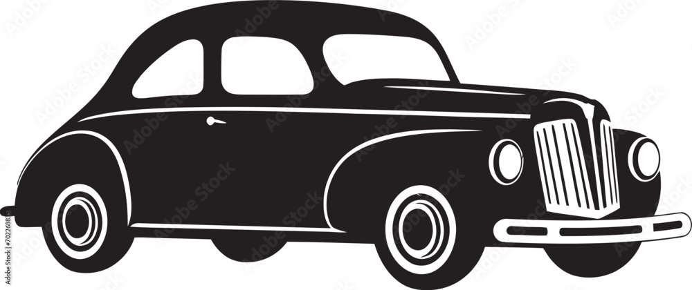 Retro Revival Car Logo Icon Timeless Treasures Black Vintage Emblem