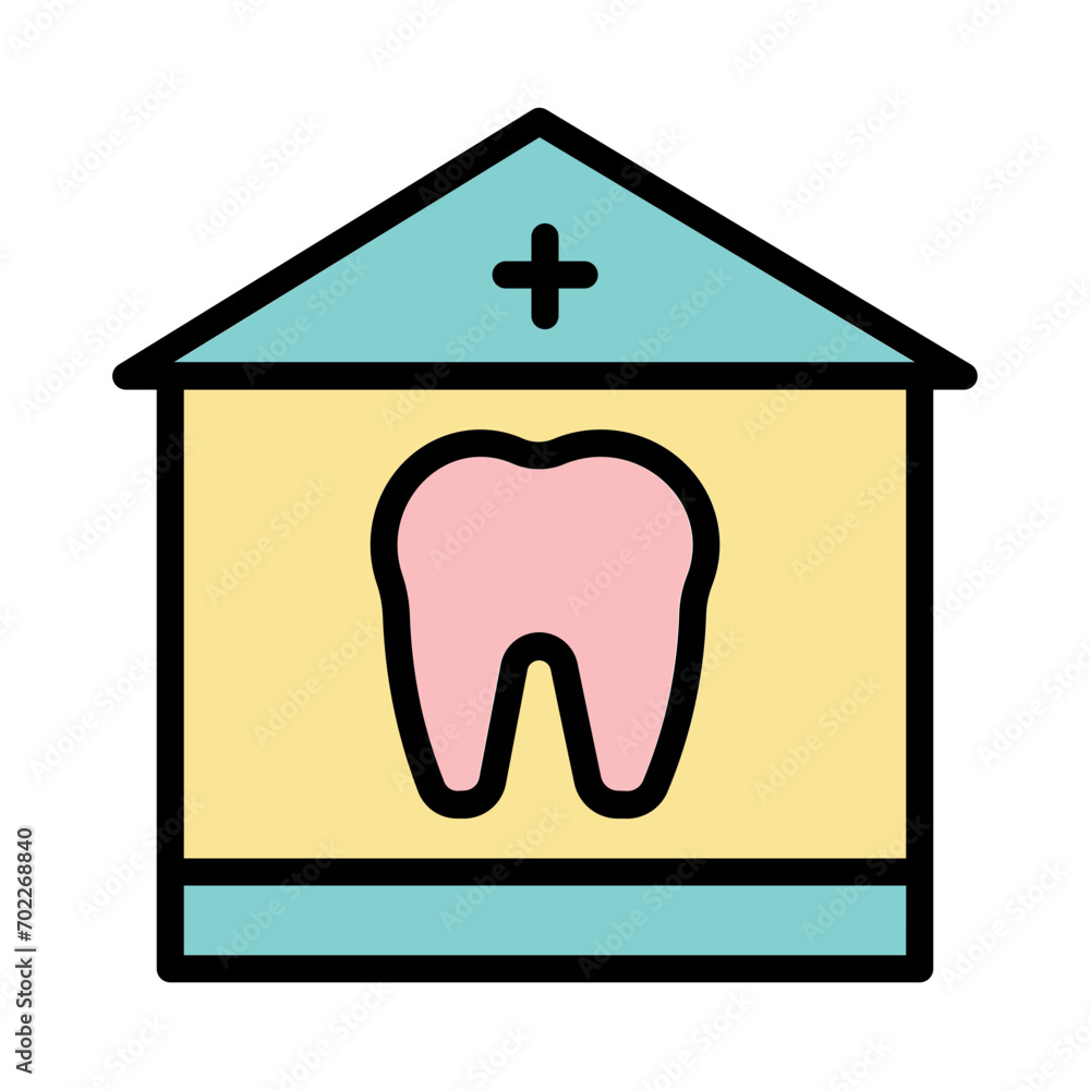 Care Clinic Dental Filled Outline Icon Care Clinic Dental Filled Outline Icon