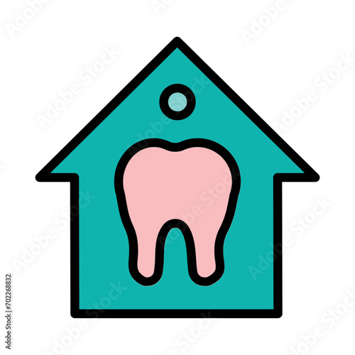 Care Clinic Dental Filled Outline Icon