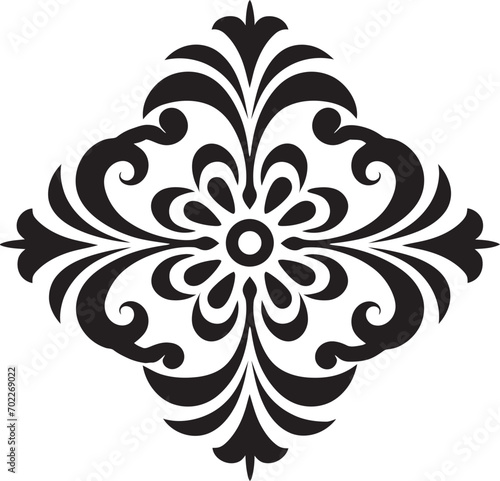 Filigree Reverie Black Deco Logo Timeless Opulence Vintage Filigree Icon