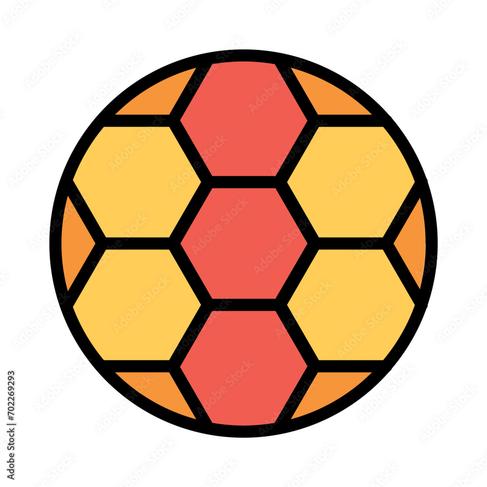 Obraz premium Ball Fitness Football Filled Outline Icon