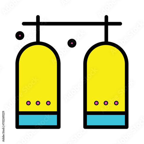 Activities Diving Tank Filled Outline Icon