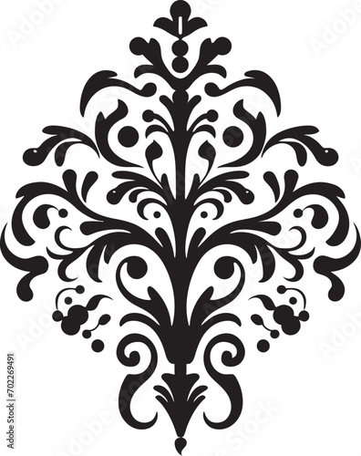 Retro Decadence Vintage Filigree Logo Elegant Whorls Deco Black Emblem