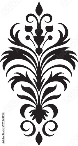 Timeless Intricacy Logo Filigree Icon Ornate Elegance Vintage Black Icon