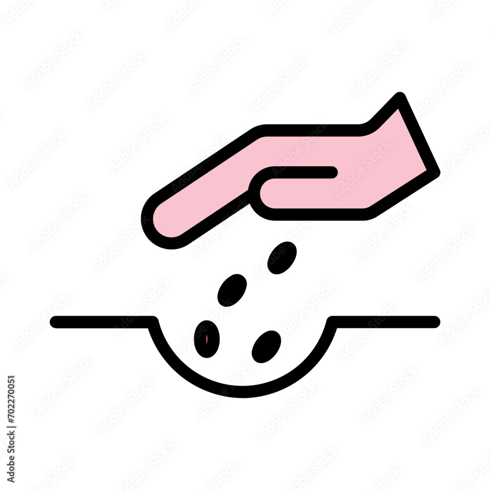 Agriculture Garden Seed Filled Outline Icon Agriculture Garden Seed Filled Outline Icon