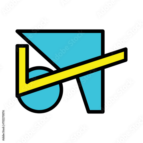 Barrow Cart Garden Filled Outline Icon