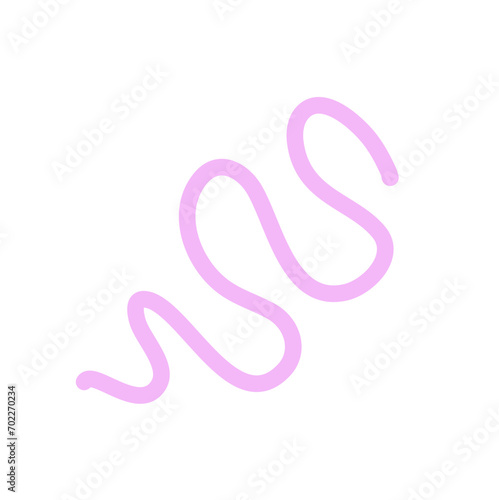 Hand Drawn curly lines colorful