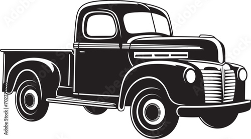 Heritage Transport Vintage Emblem Design Old School Cargo Black Logo Emblem