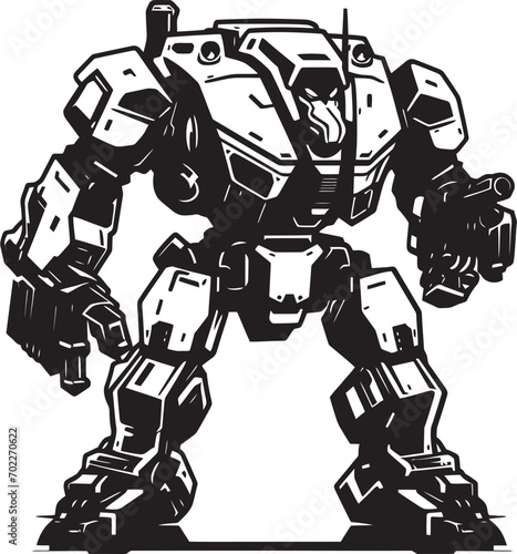 Combat Enforcer War Logo Icon Metallic Vanguard Black Icon Design